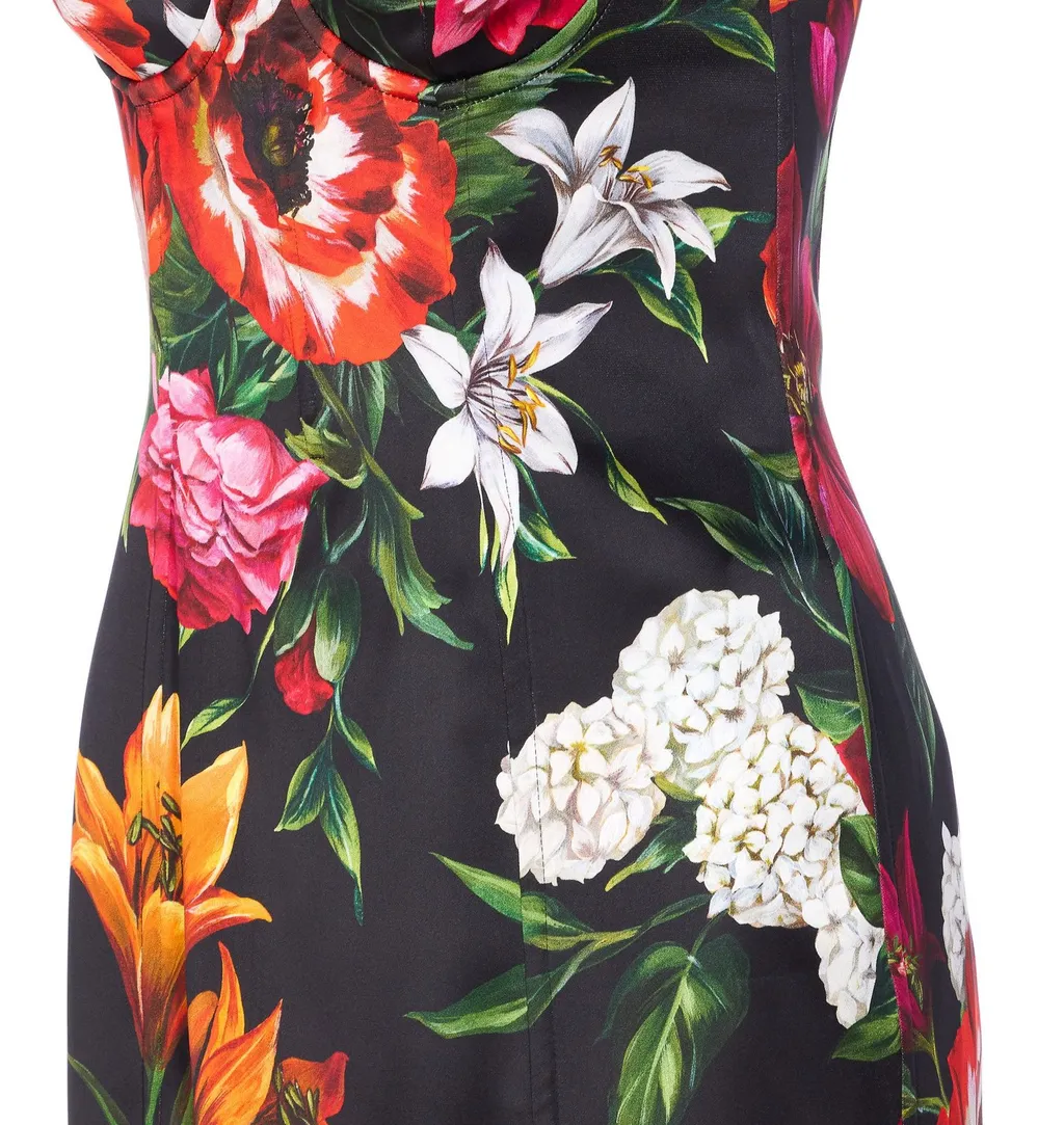 Floral Printed Sleeveless Midi Dress