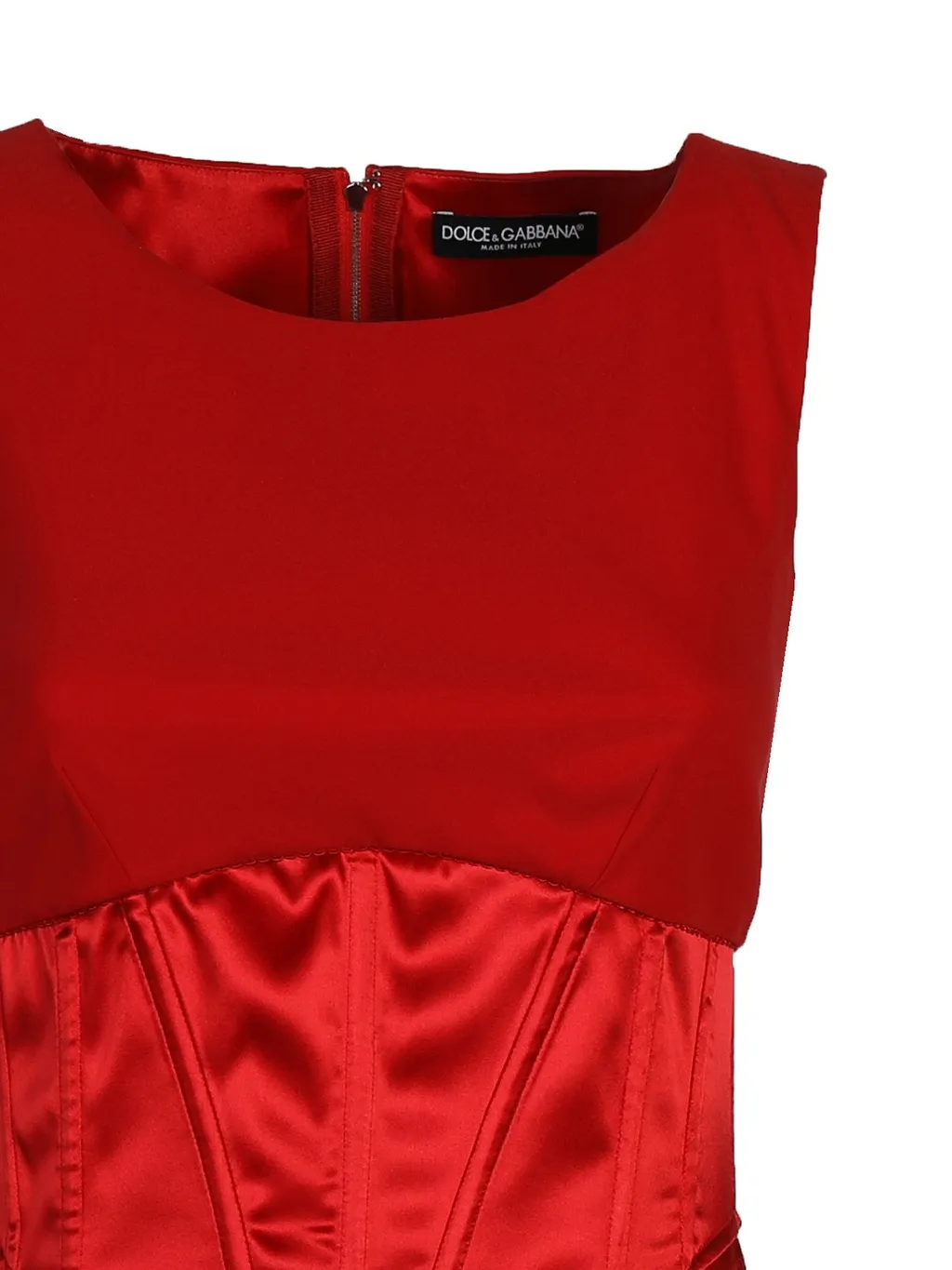 Satin Cady Calf-Length Dress
