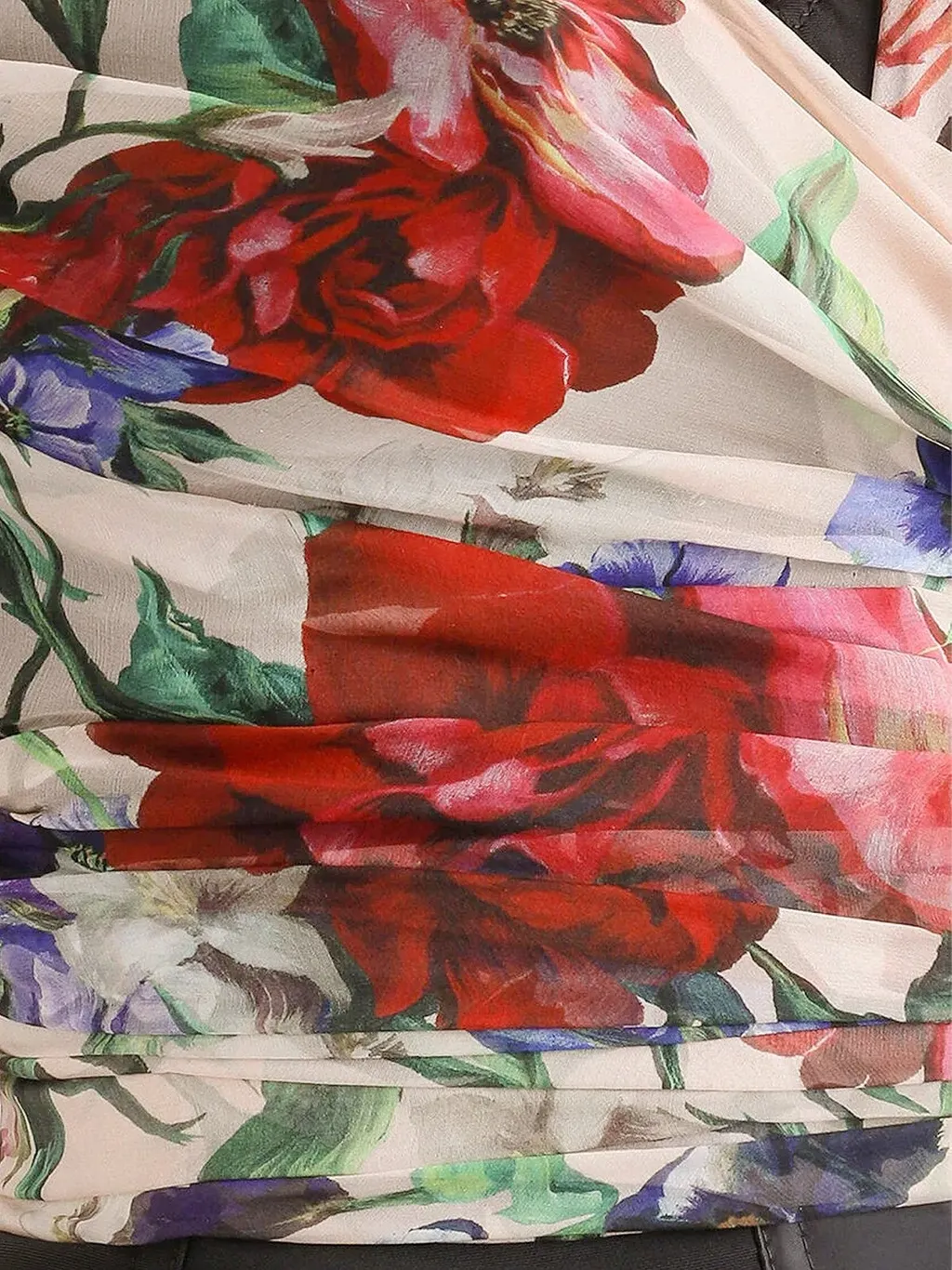 Floral Printed Chiffon Corset Top