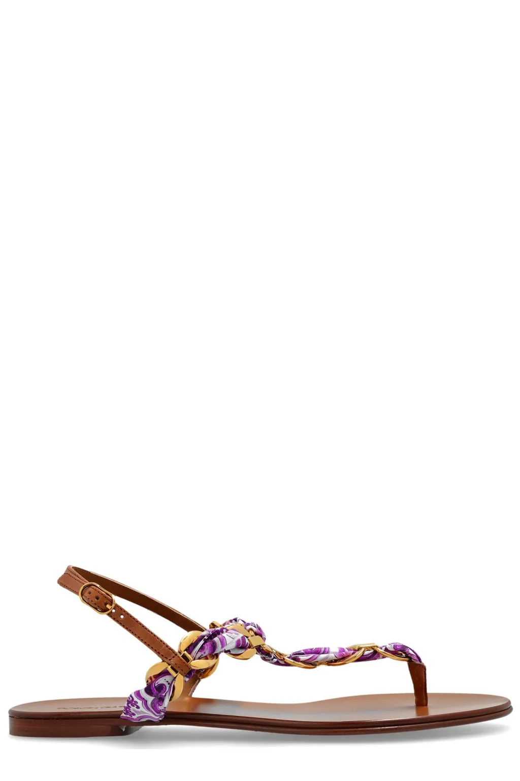 Majolica Printed Twill Flip-Flops