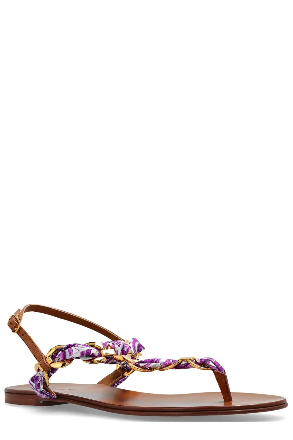 Majolica Printed Twill Flip-Flops