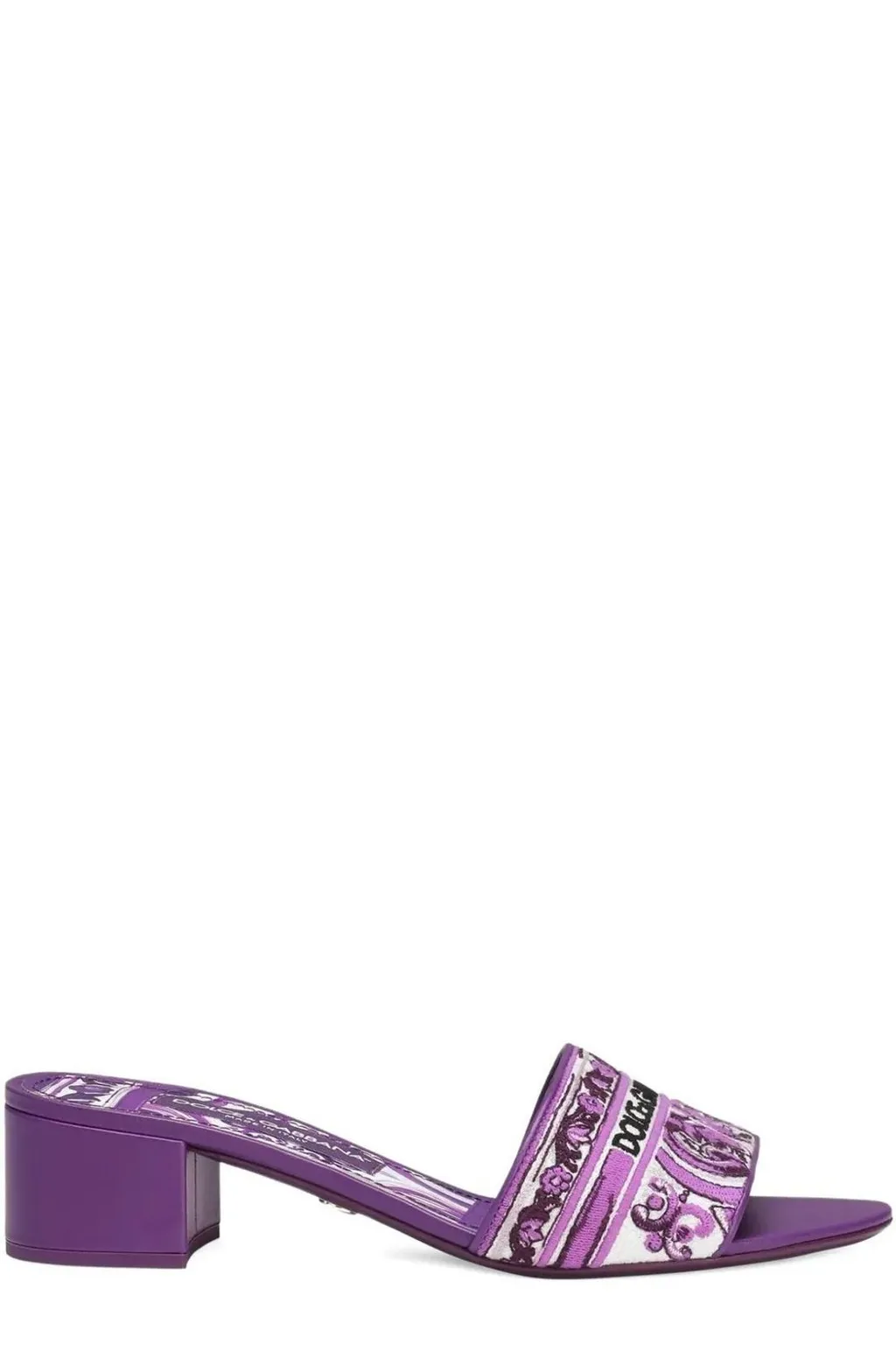 Maiolica Embroidered Almond-Toe Sandals