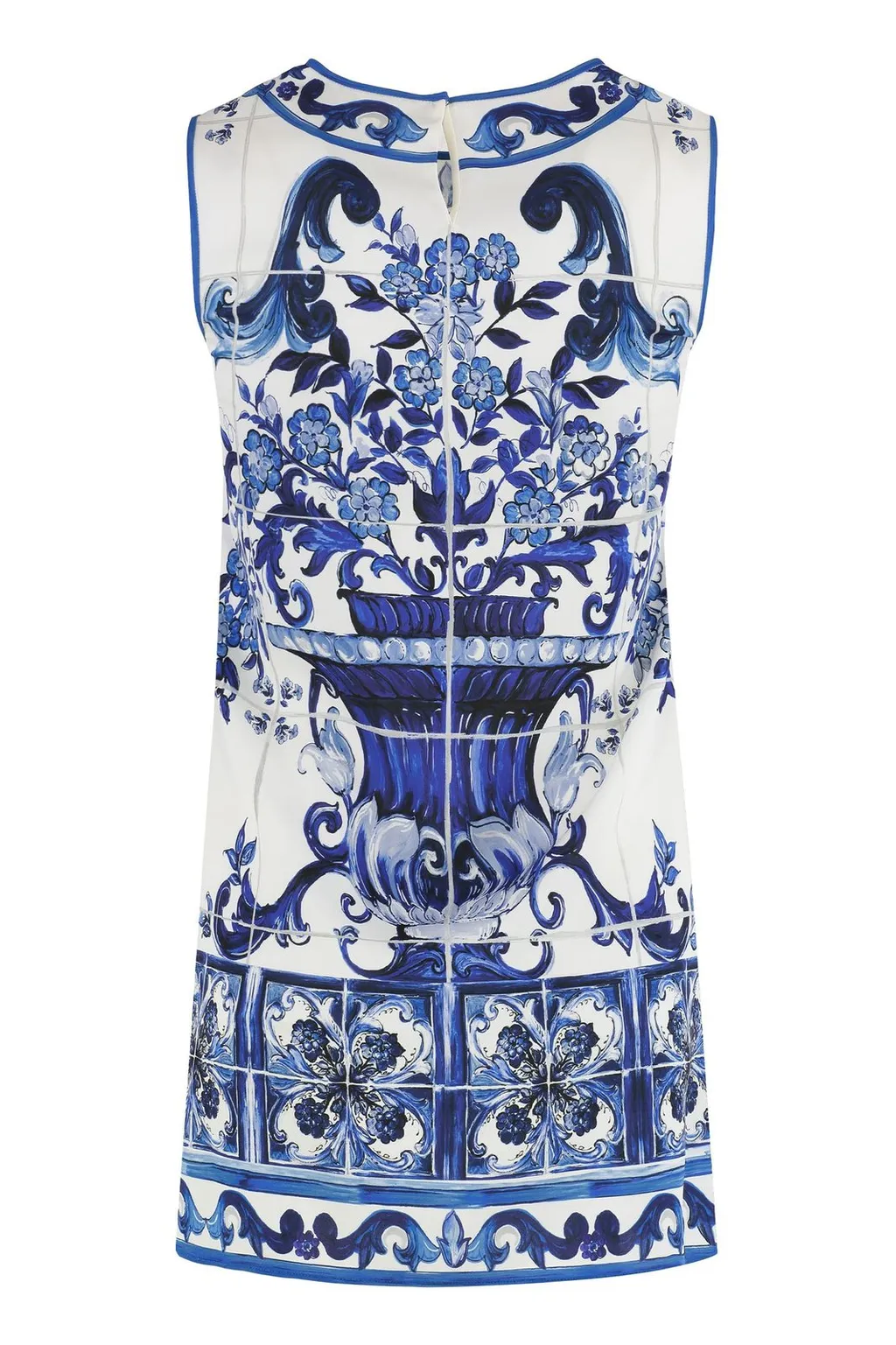 Majolica-Printed Charmeuse Top