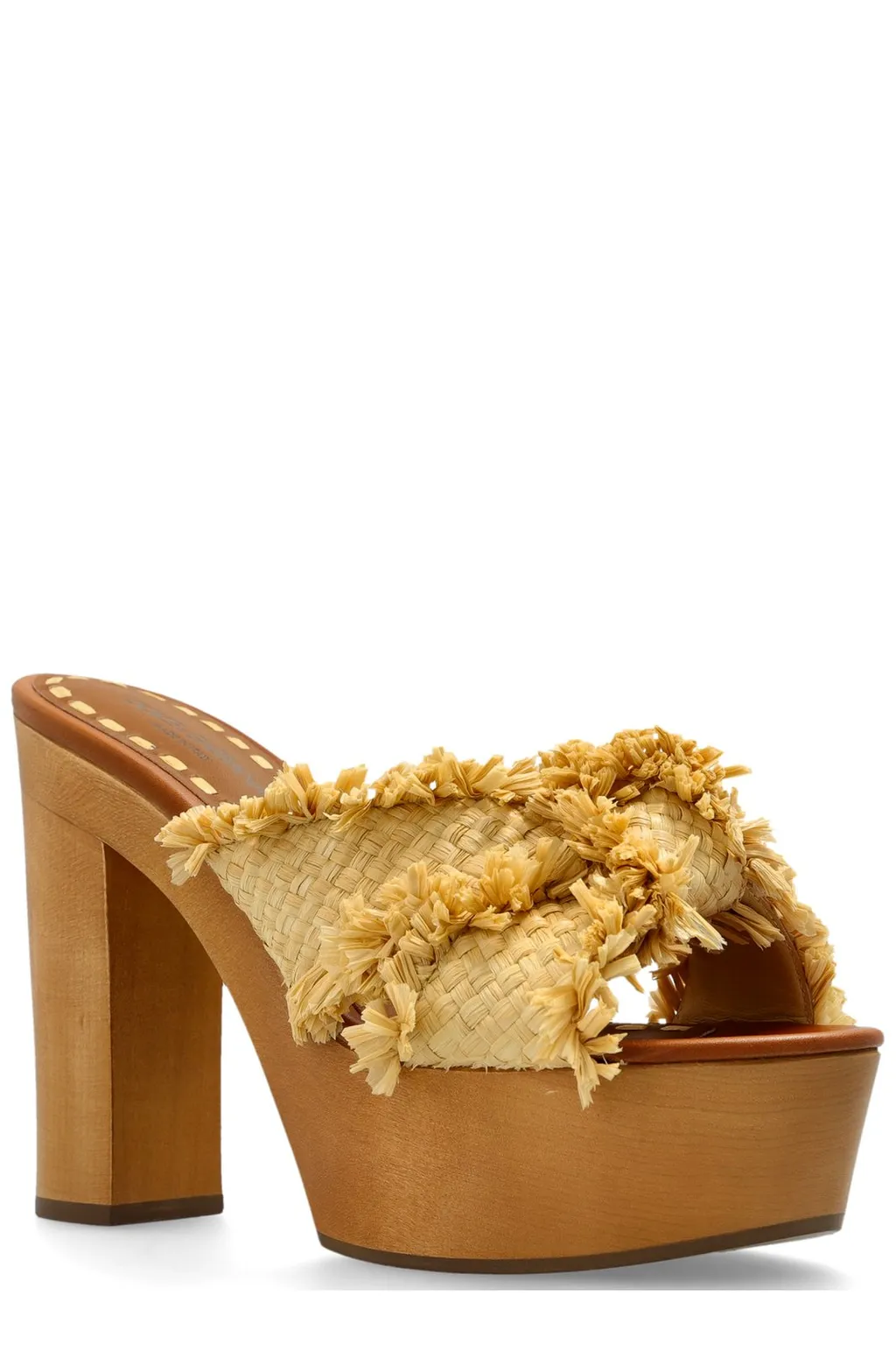 Frayed Wedge Sandals
