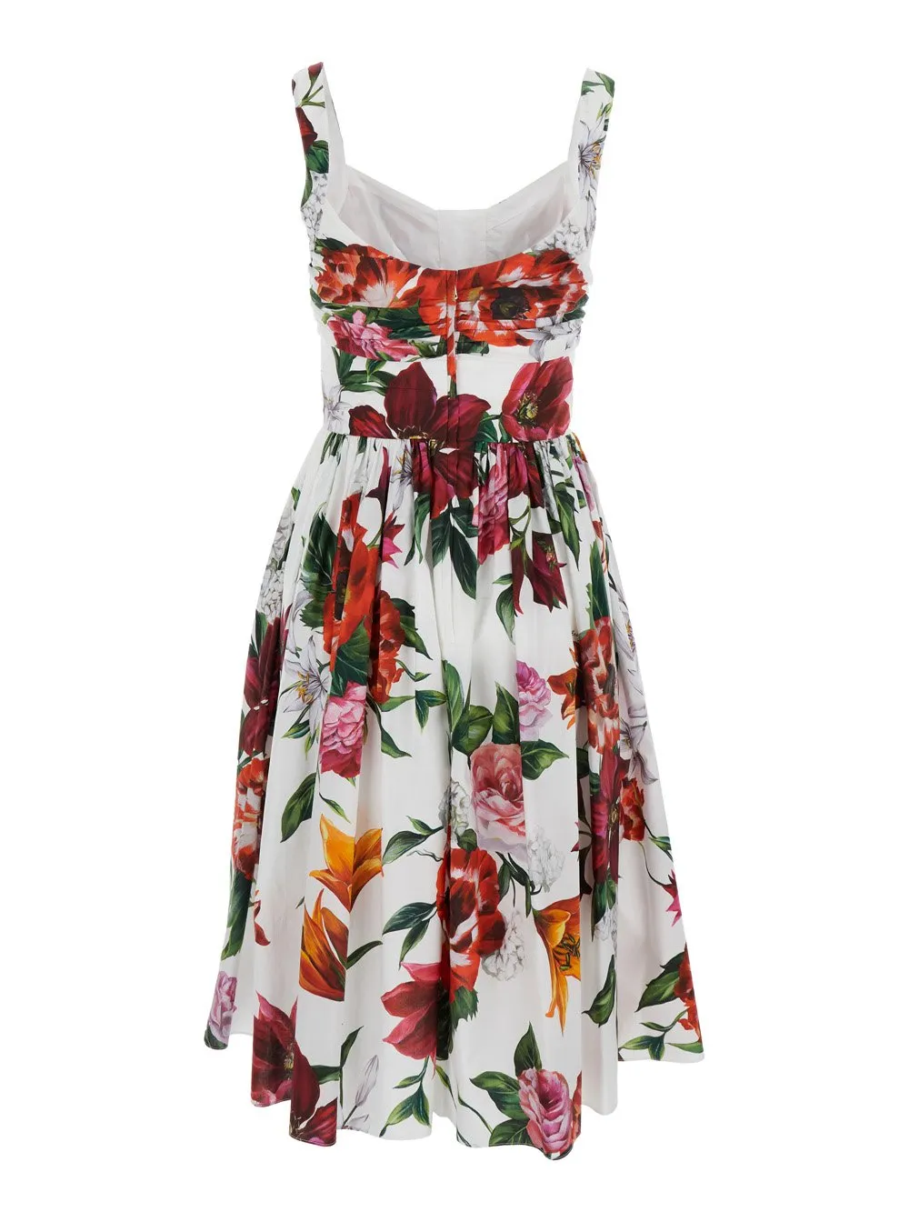 Floral Printed Sleeveless Midi Dress