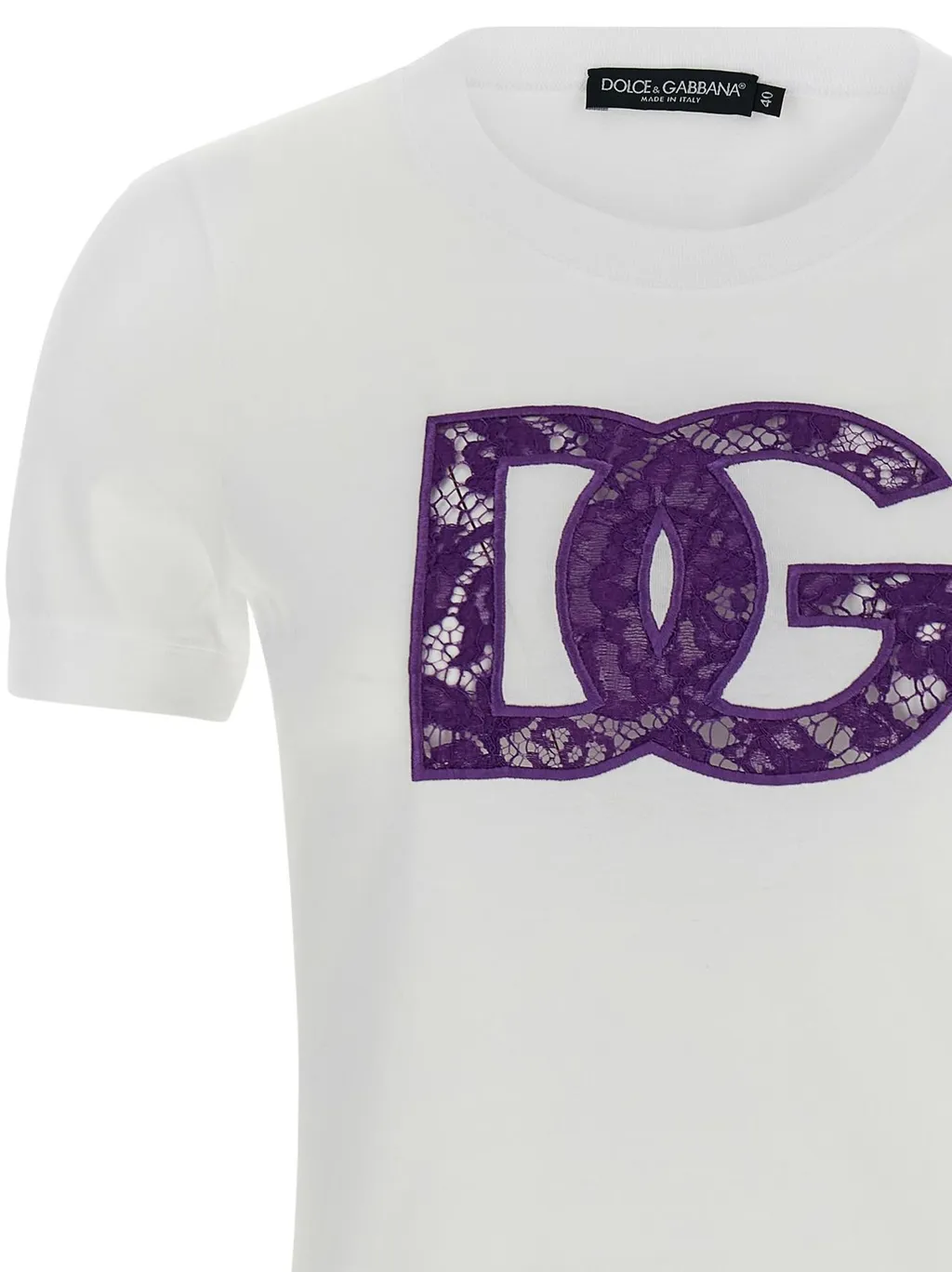 Lace Inlay Jersey T-Shirt