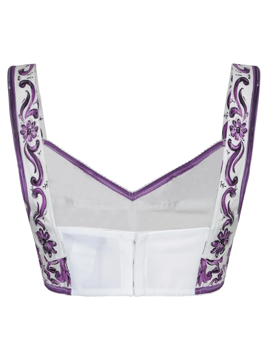 Majolica Printed Cropped Top