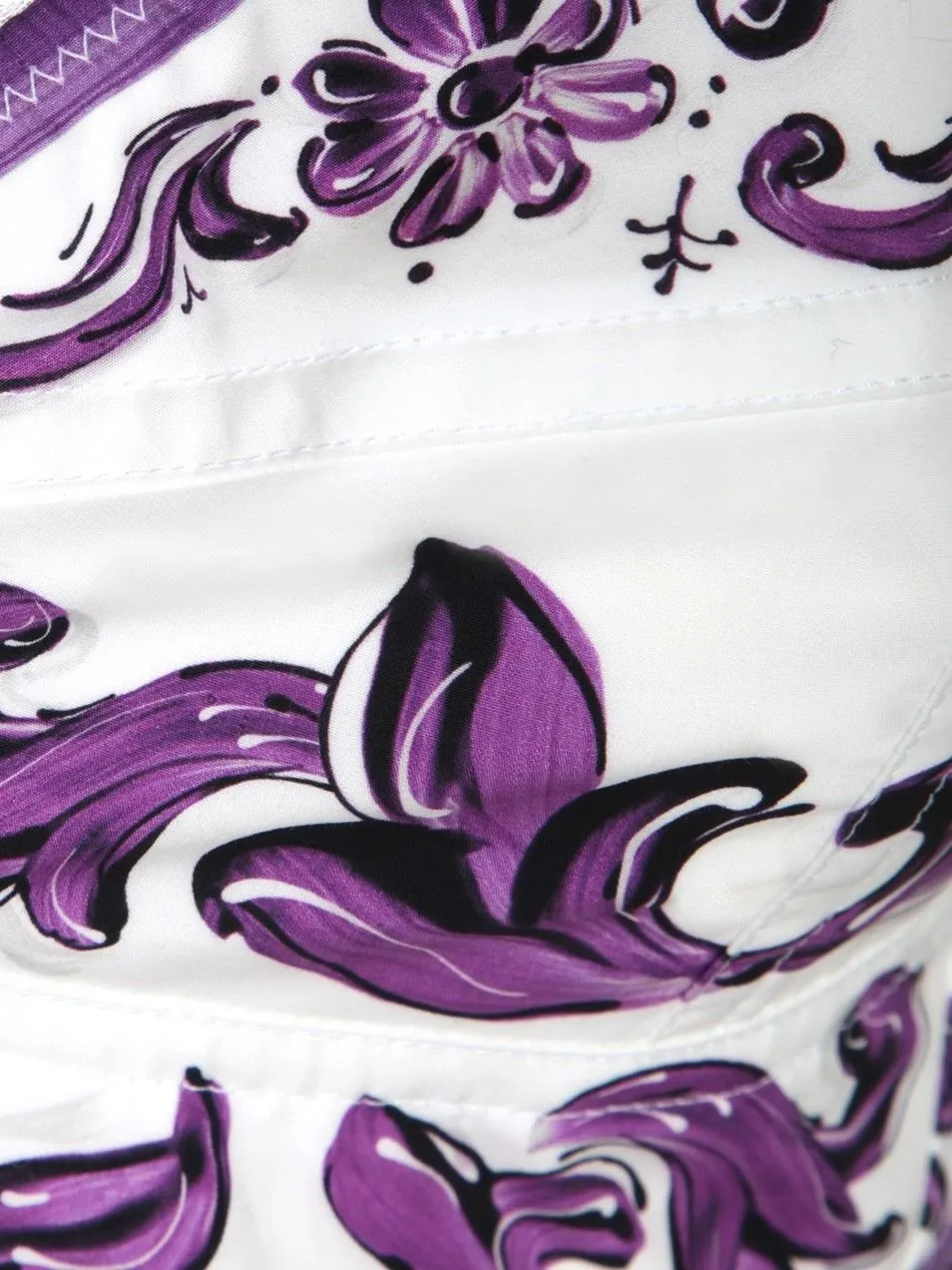 Majolica Printed Cropped Top