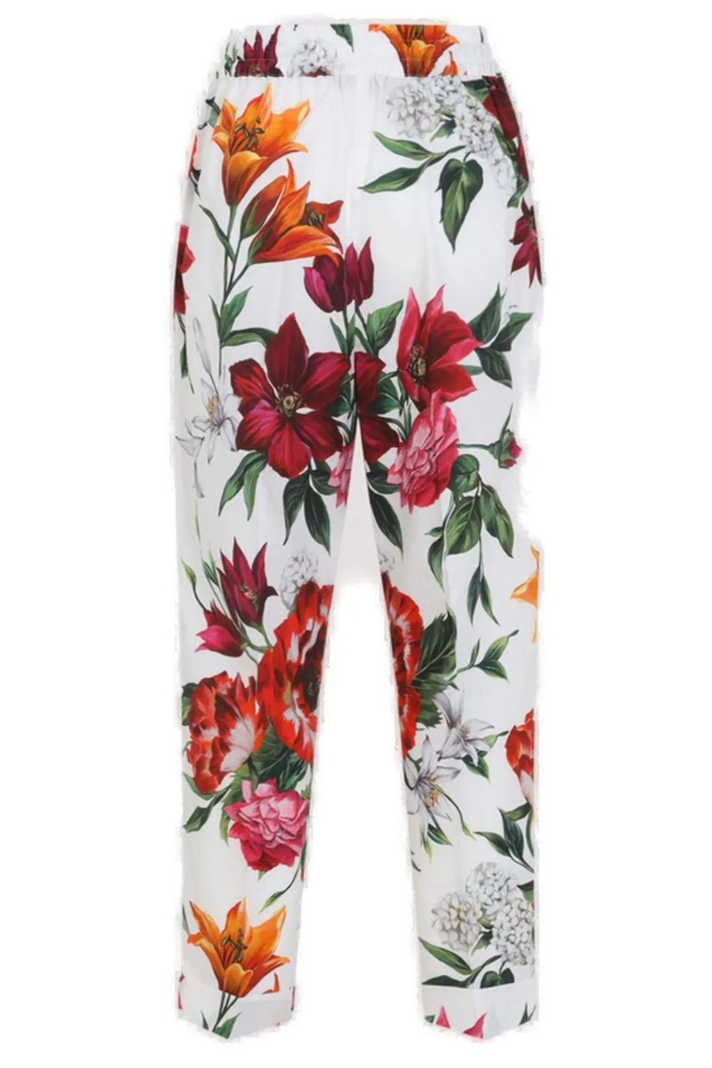 Floral Printed Cropped Leg Pants