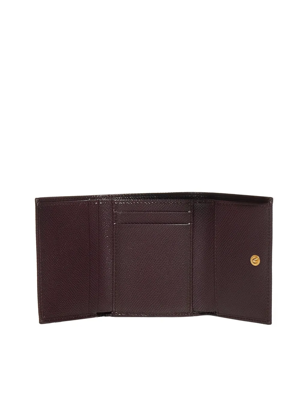 Logo Plaque Trifold Wallet