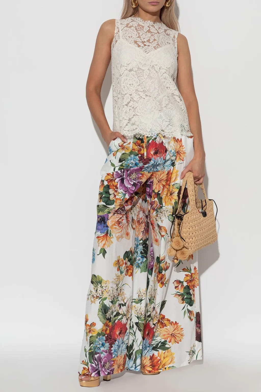 Floral Printed Wide Leg Pants