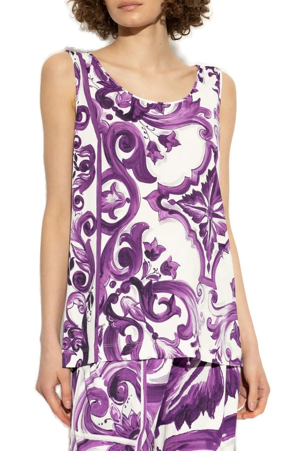 Graphic Printed Sleeveless Top