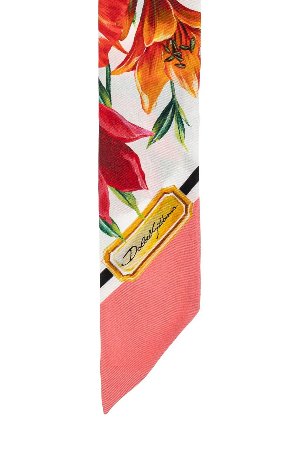Floral Printed Pointed Tip Scarf