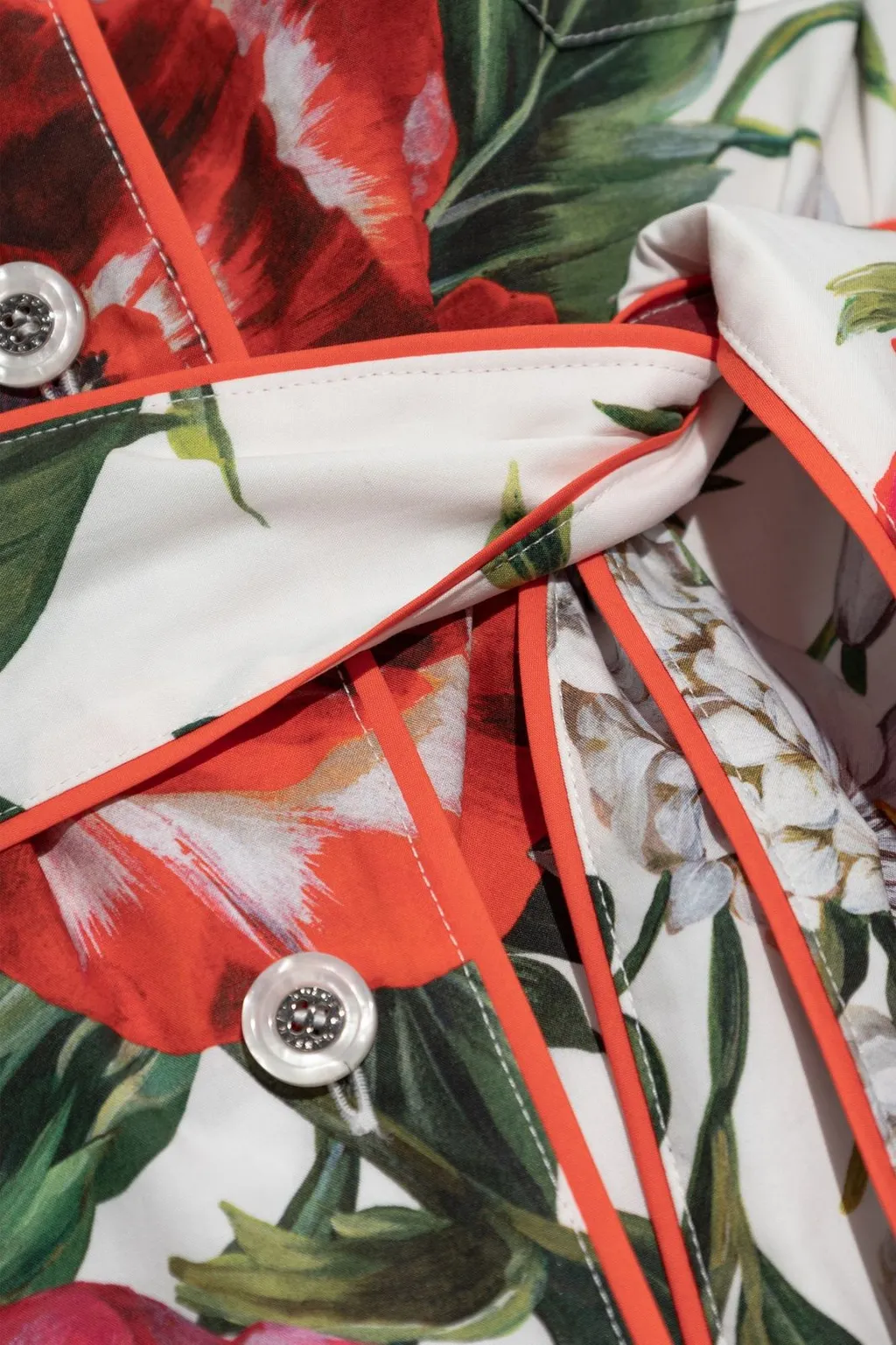 Flower-Printed Poplin Vanity Shirt