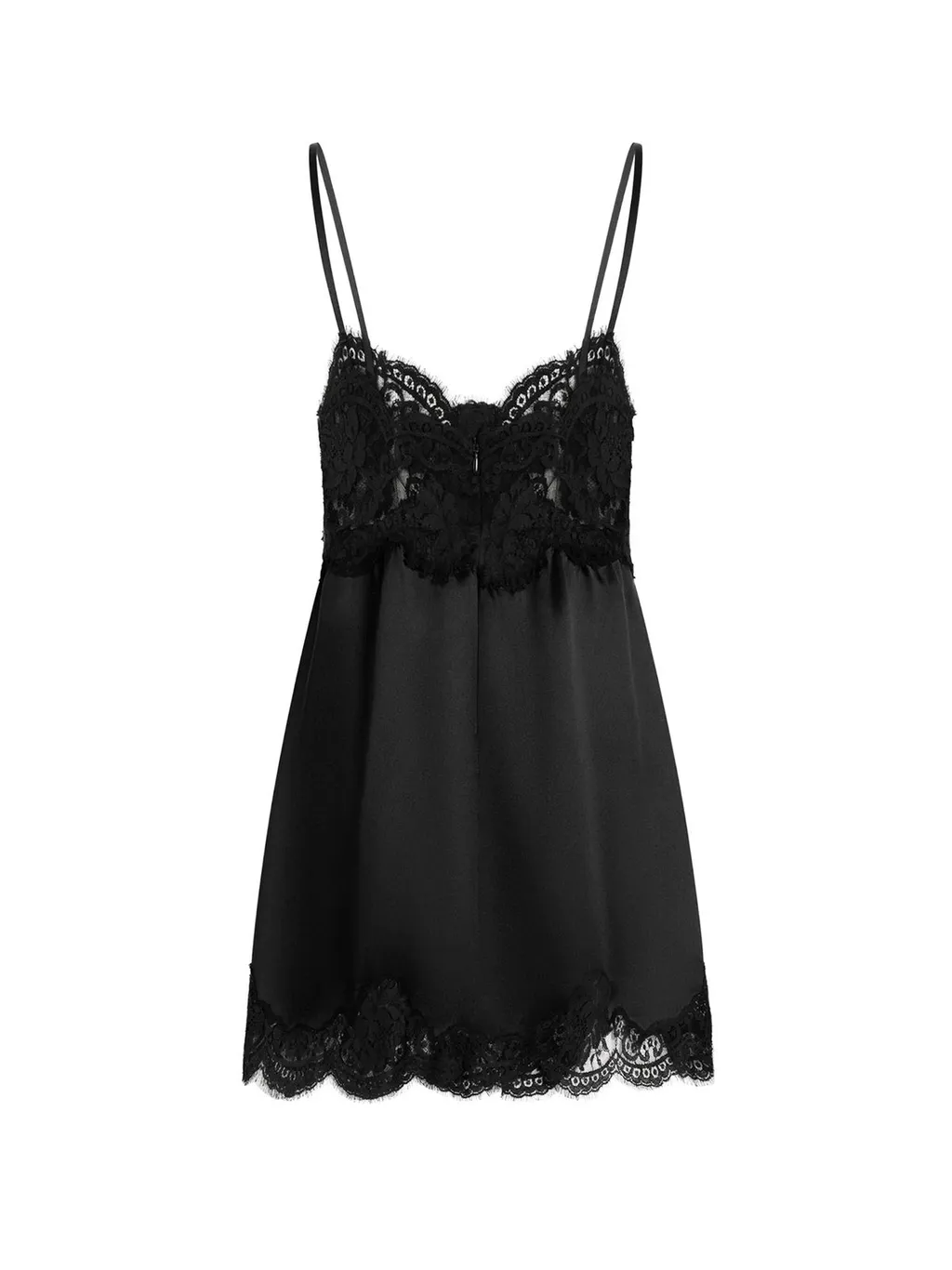 Lace Detailed Satin Dress