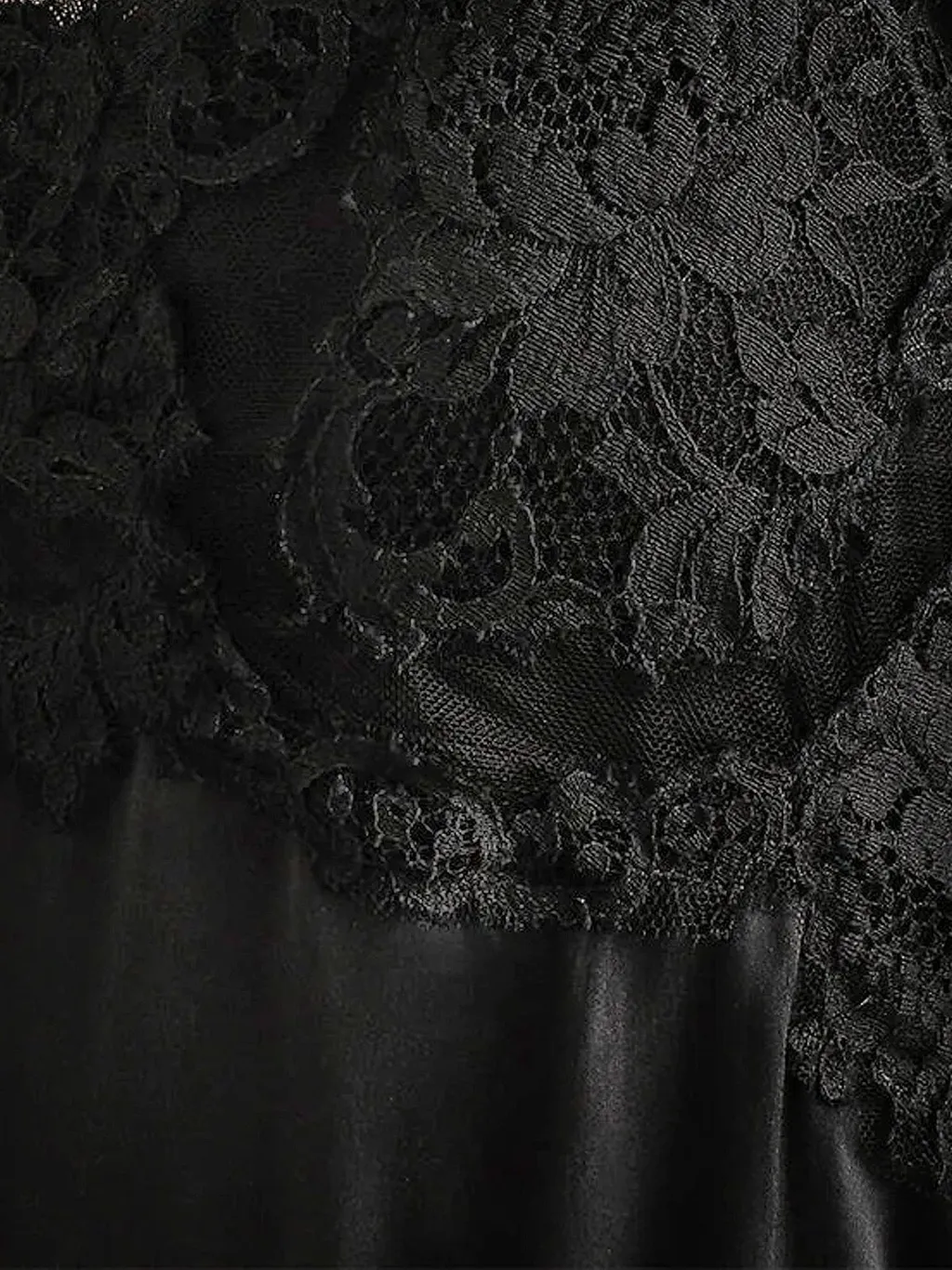 Lace Detailed Satin Dress