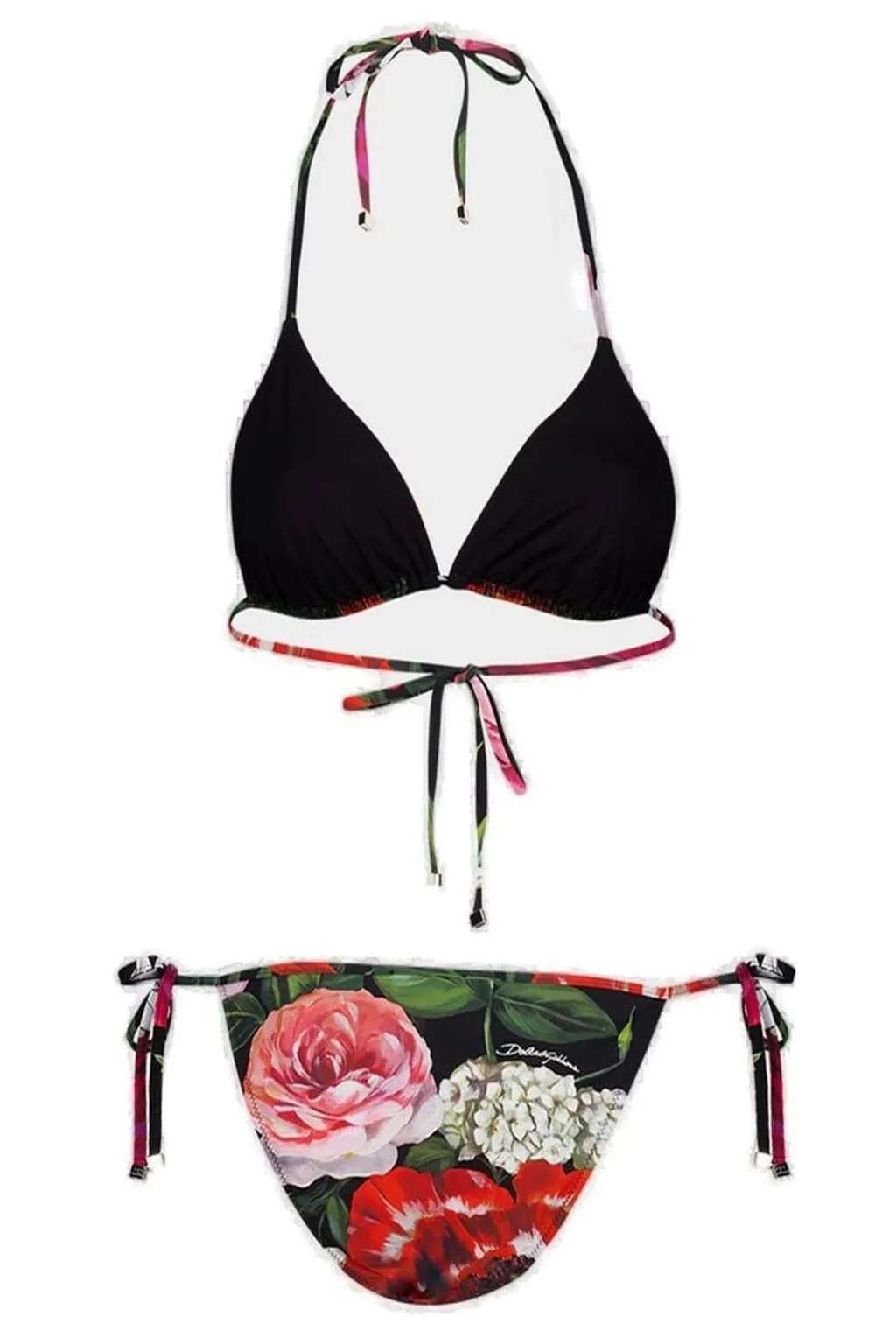 Floral Printed Triangle Bikini Set