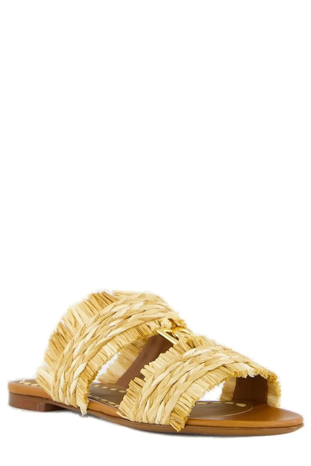 Fringe Detailed Braided Slippers