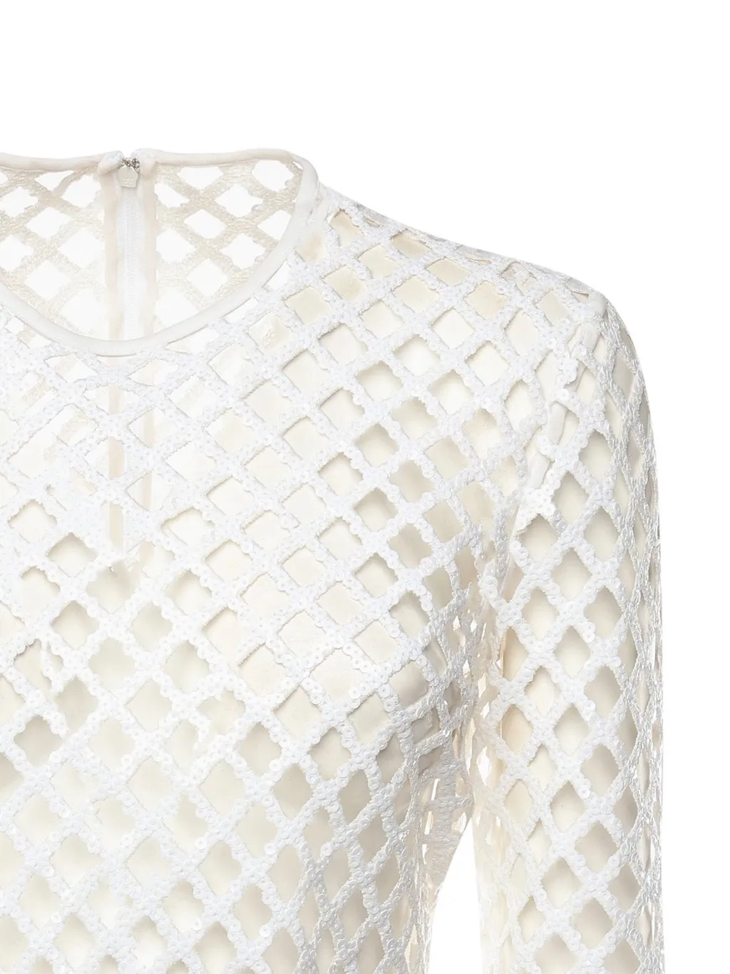 Sequin Embellished Mini Mesh Dress