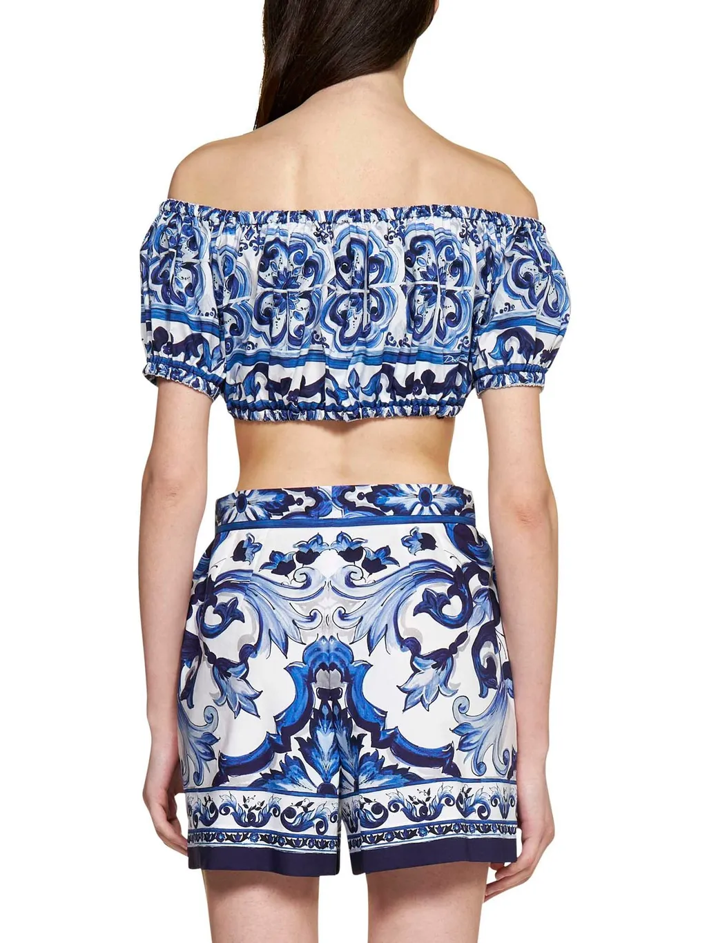 Mediterraneo Printed Off-Shoulder Top