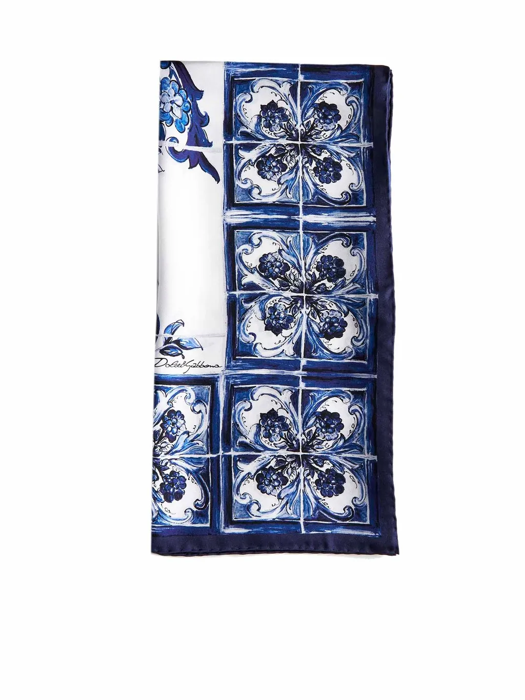 Majolica Print Twill Scarf