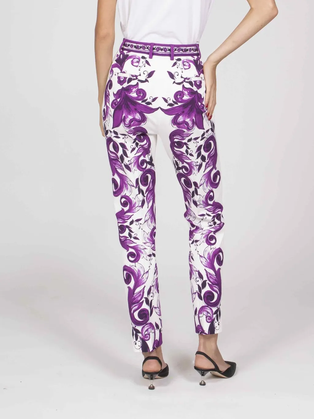 Maiolica Printed Slim Fit Trousers