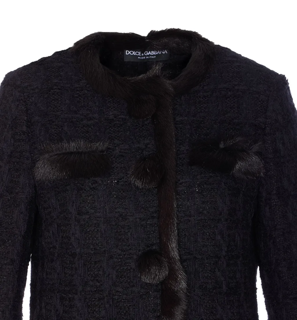 Single-Breasted Tweed Jacket