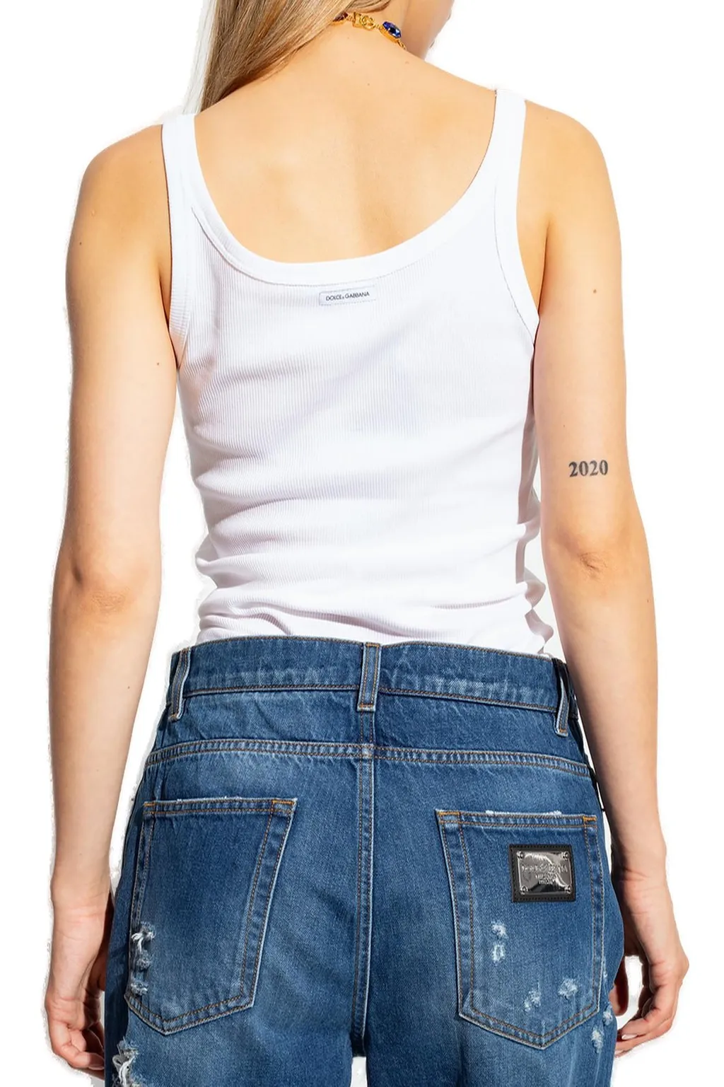 Logo Patch Crewneck Tank Top