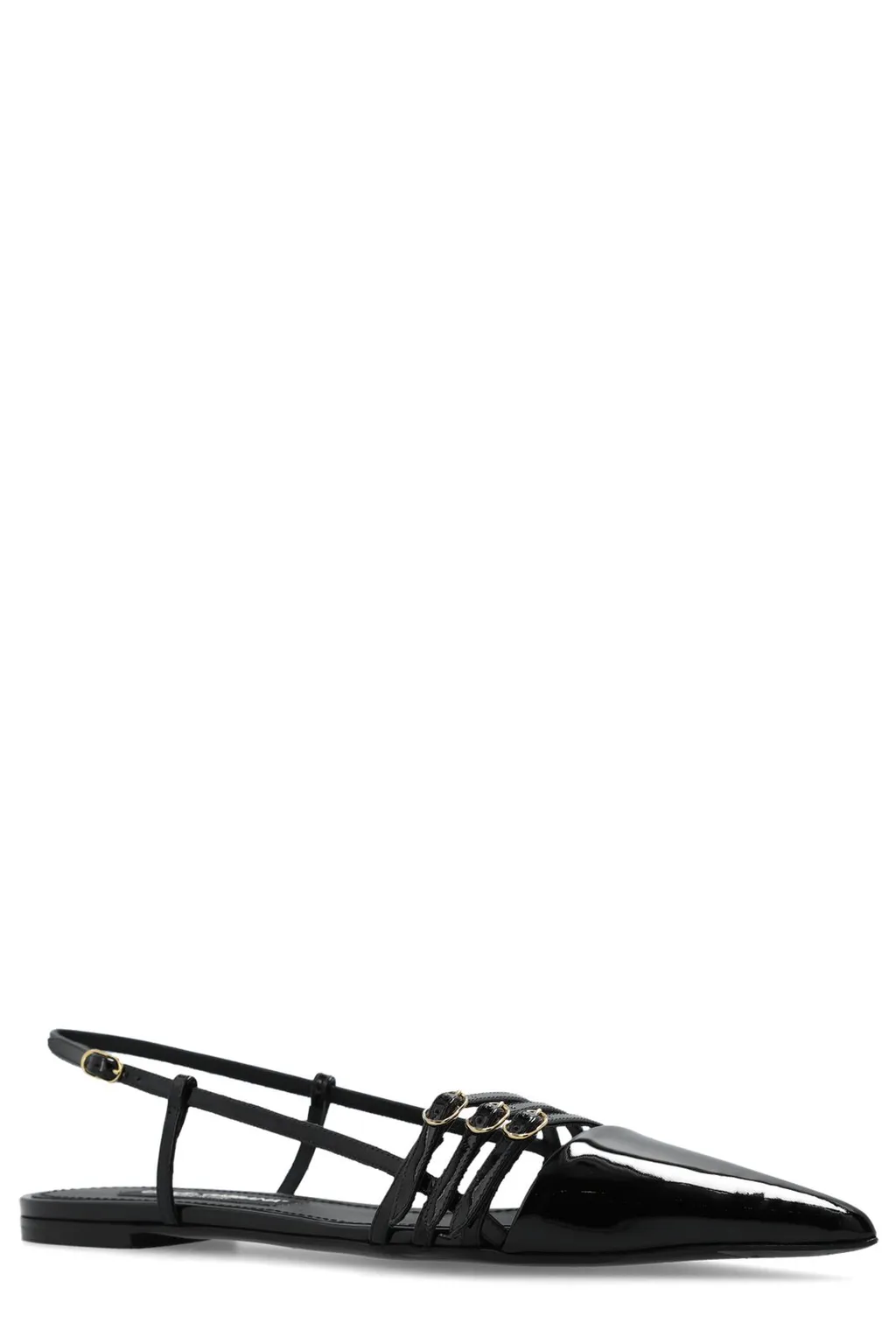 Pointed Toe Strap Slingbacks