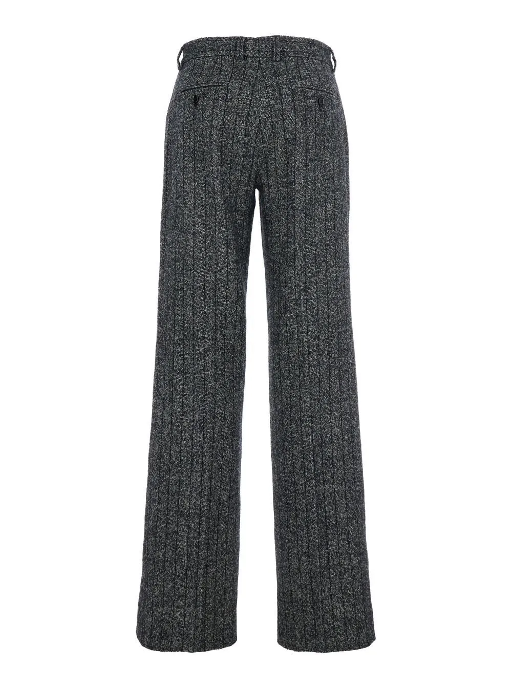 Pinstriped Straight-Leg Trousers