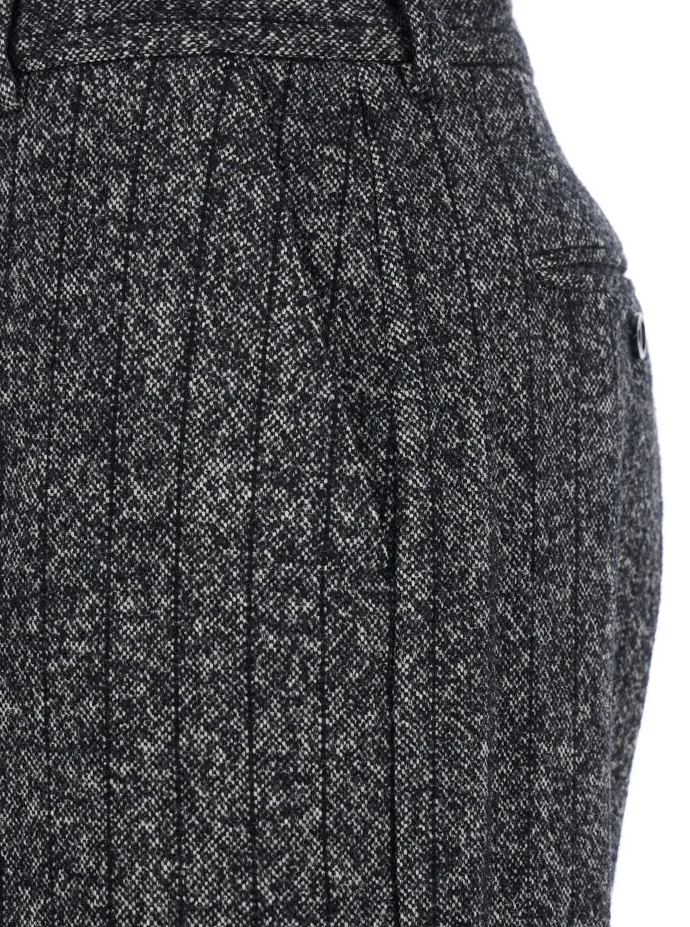 Pinstriped Straight-Leg Trousers
