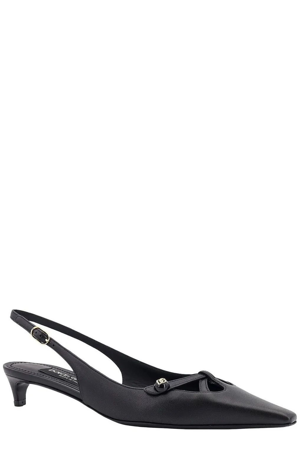 Dg Logo Plaque Slingback Pumps