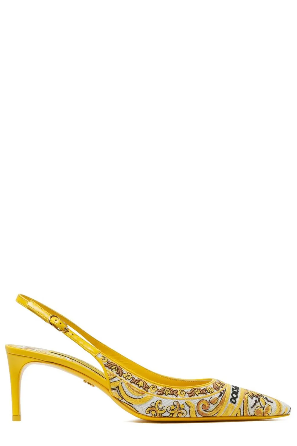 Majolica Embroidered Slingback Pumps