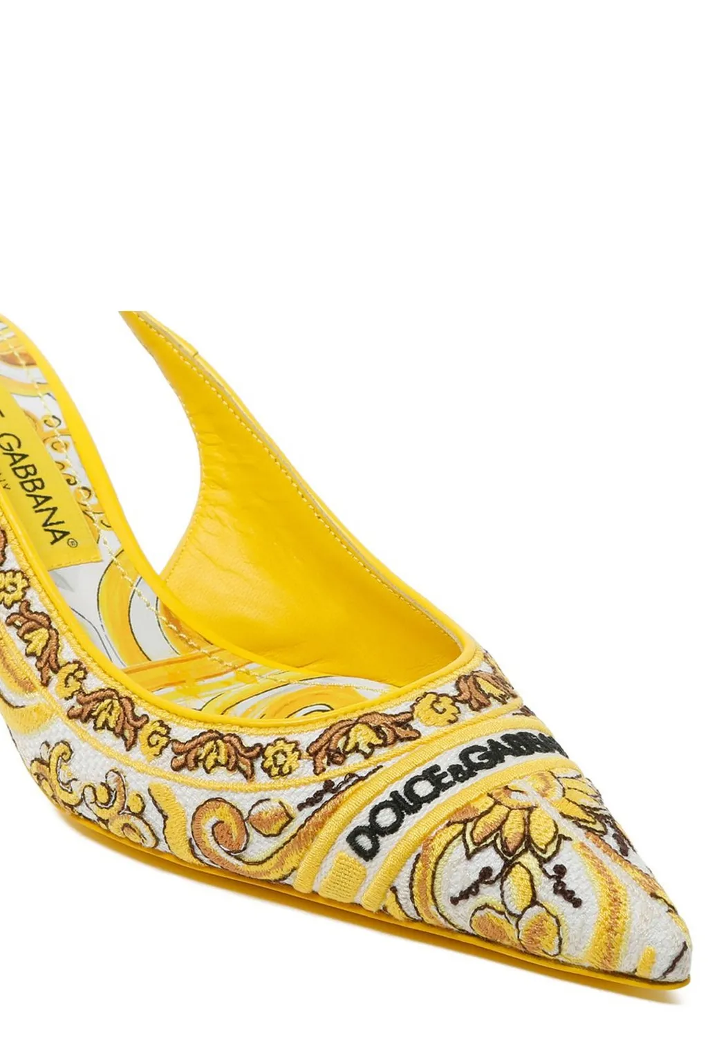 Majolica Embroidered Slingback Pumps