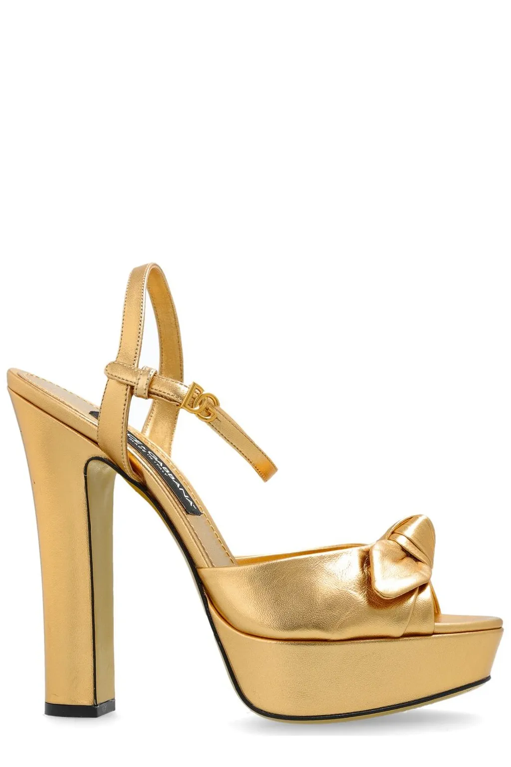Metallic Effect Platform Sandals
