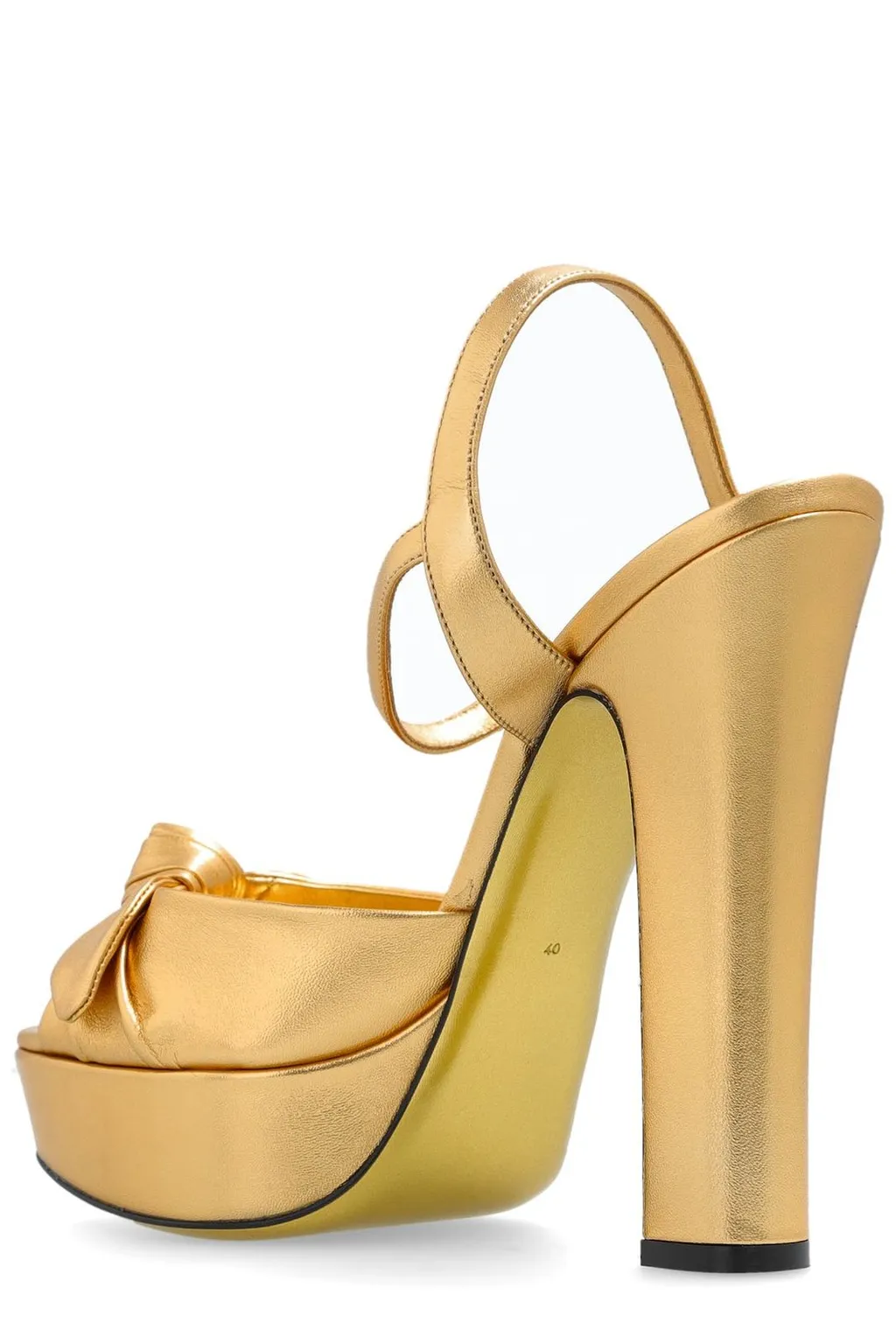 Metallic Effect Platform Sandals