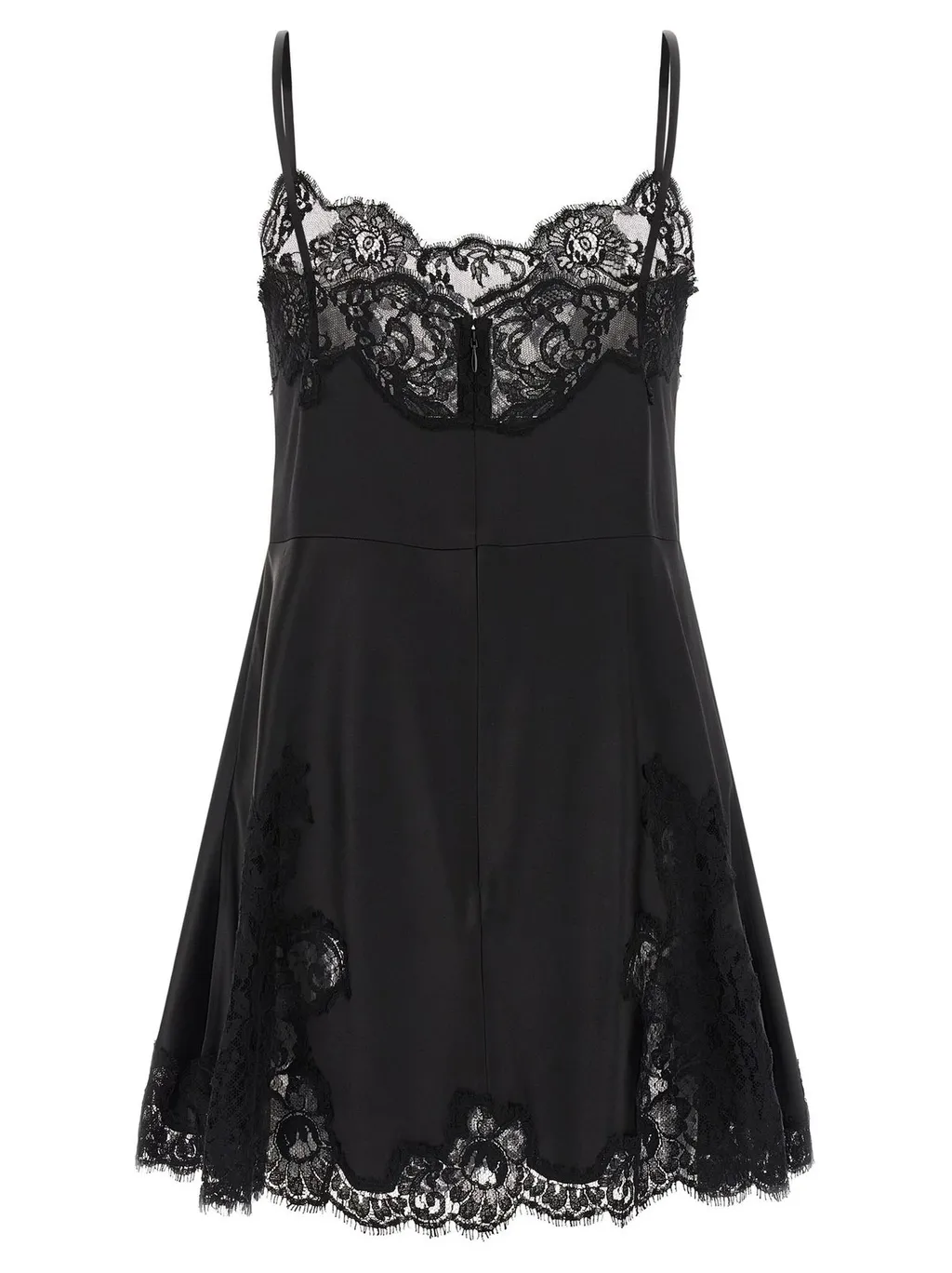 Lace Embellished Sleeveless Mini Dress
