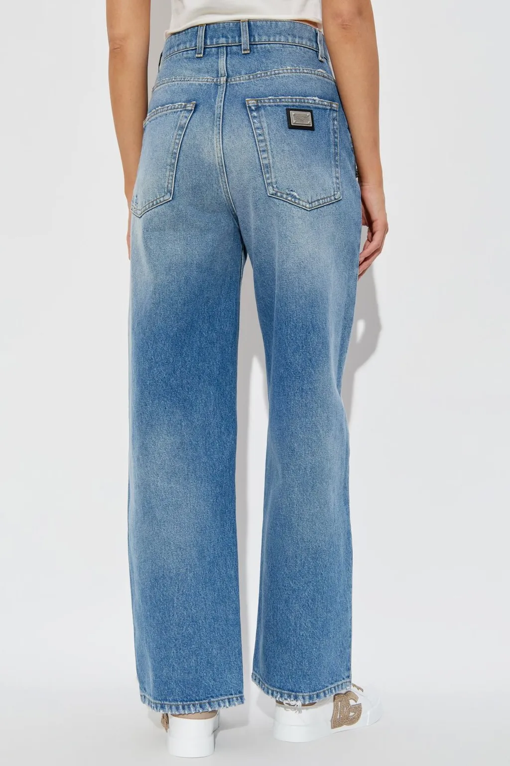 Embellished Low-Waist Jeans