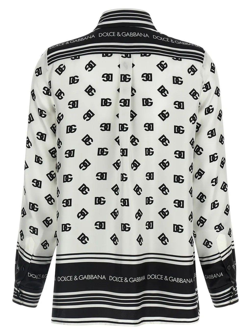 All-Over Dg Logo Printed Twill Shirt