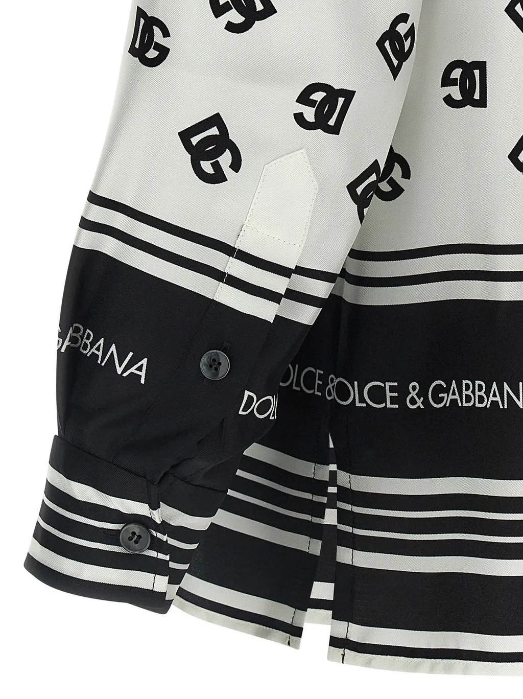 All-Over Dg Logo Printed Twill Shirt