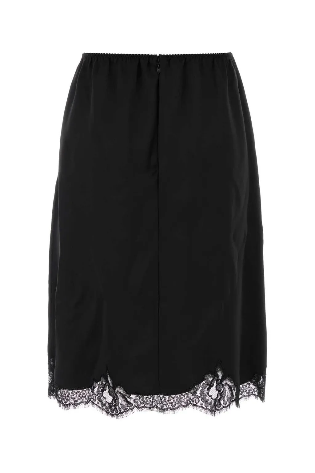 A-Line Satin Midi Skirt