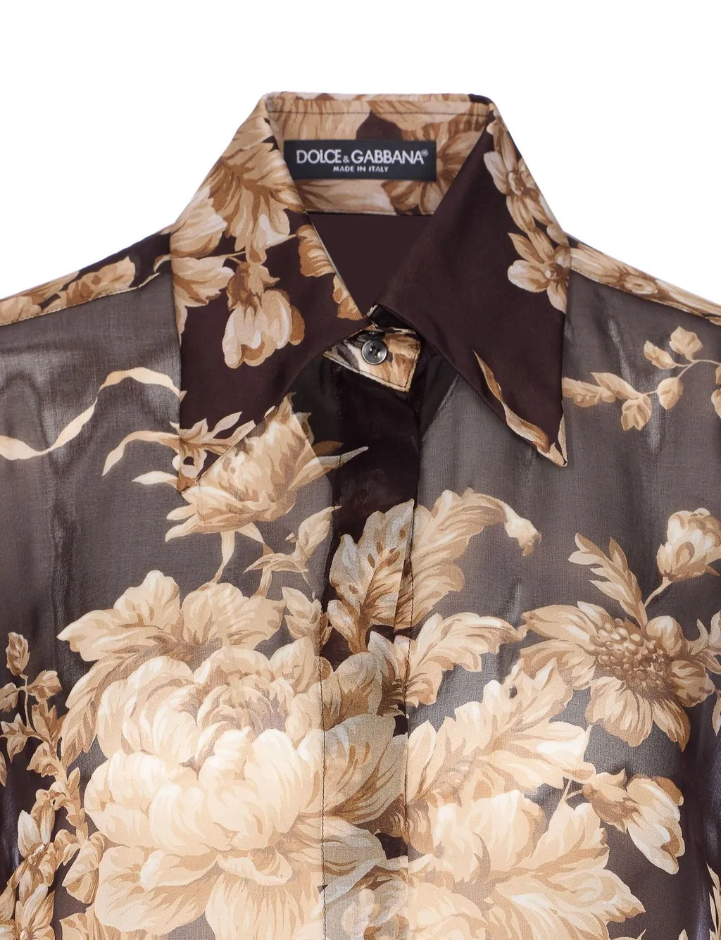 Rose Printed Chiffon Shirt