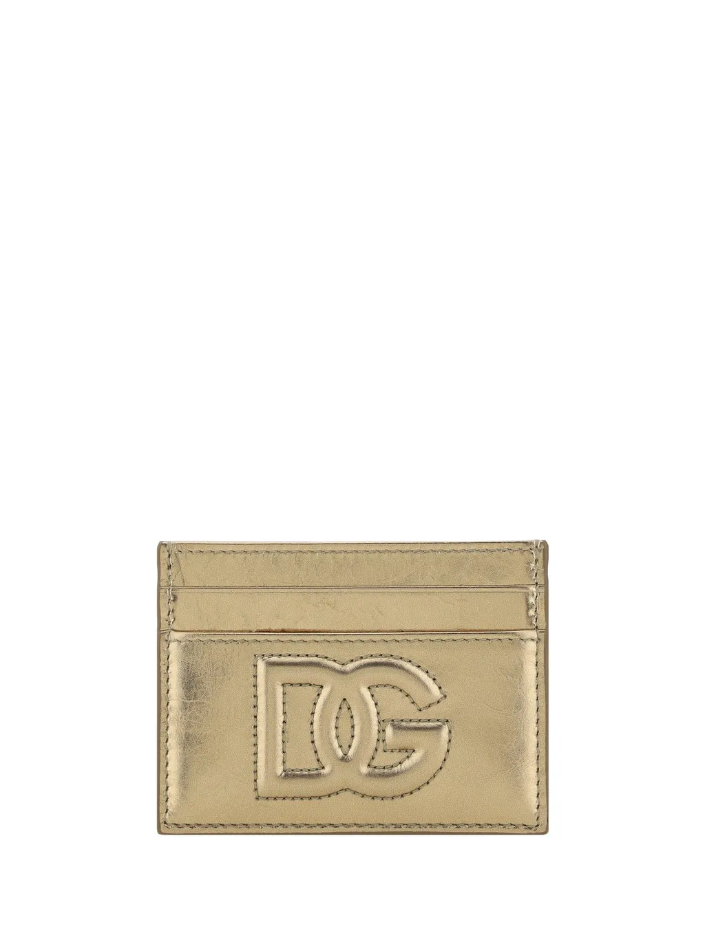 Logo Embossed Metallic-Effect Card Holder