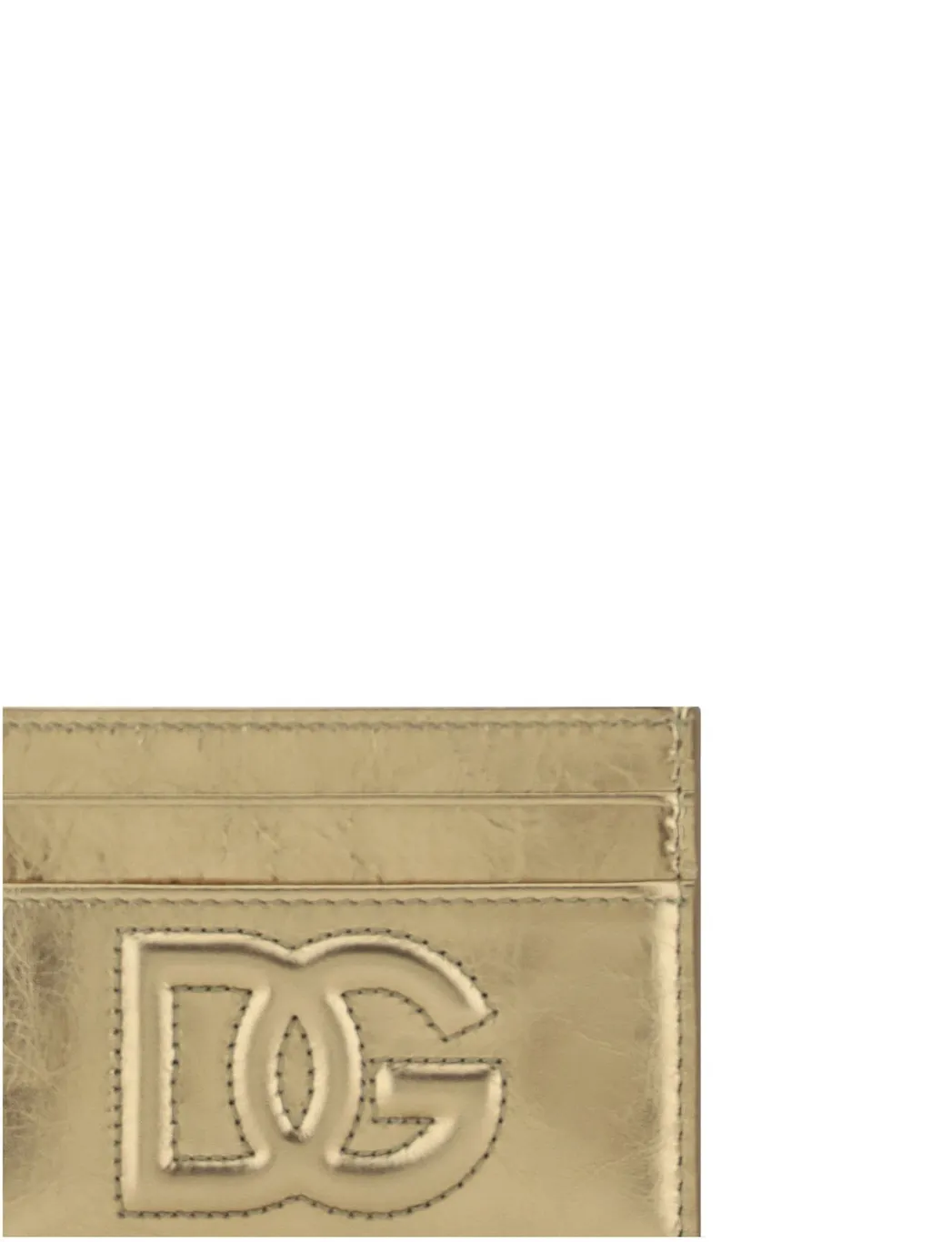 Logo Embossed Metallic-Effect Card Holder