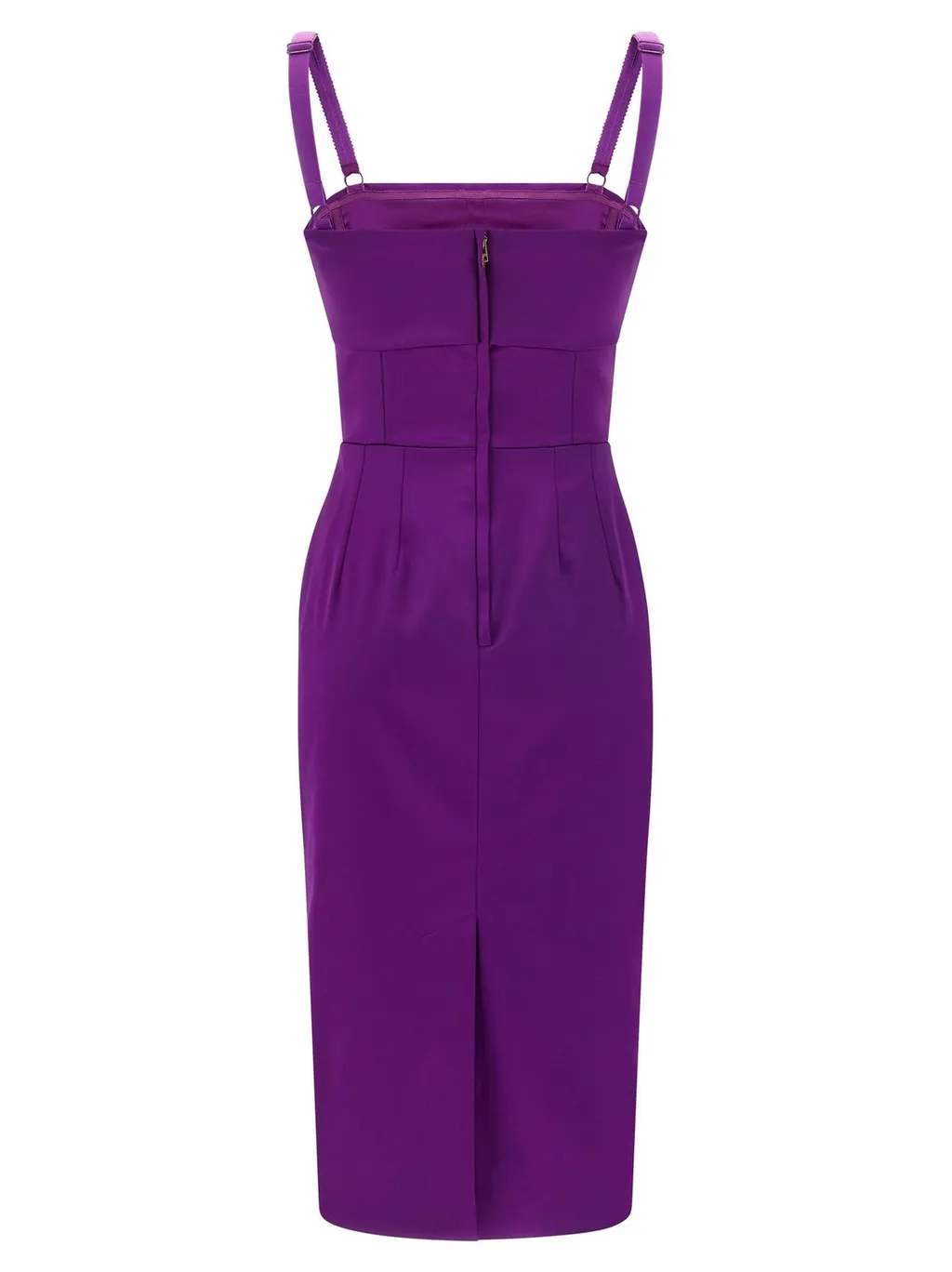 Folded Edge Sleeveless Midi Dress