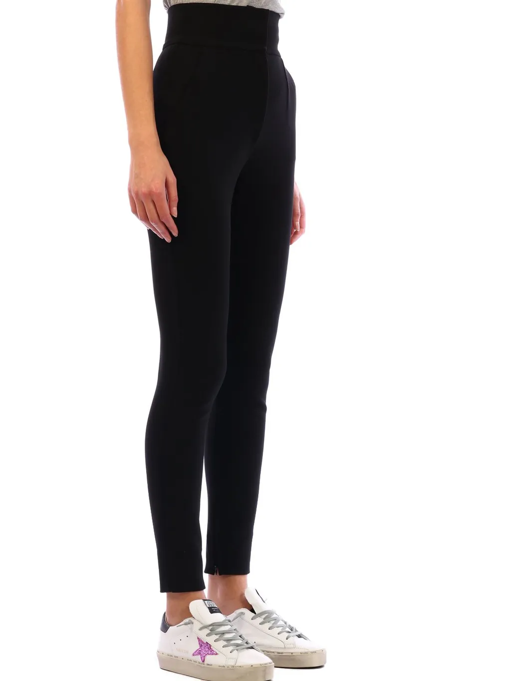High-Waisted Slim-Fit Trousers