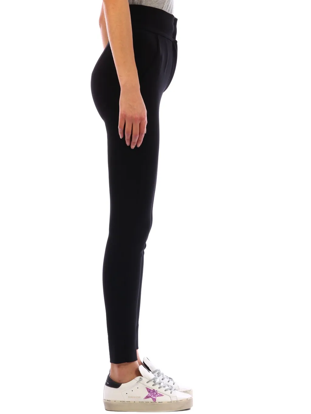 High-Waisted Slim-Fit Trousers
