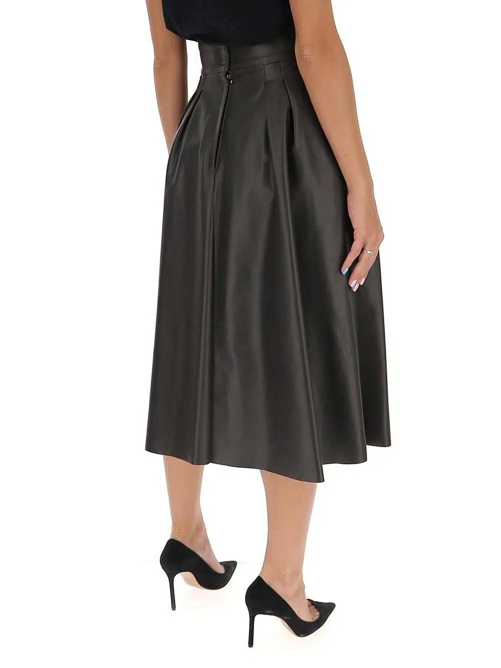 A-Line Leather Skirt