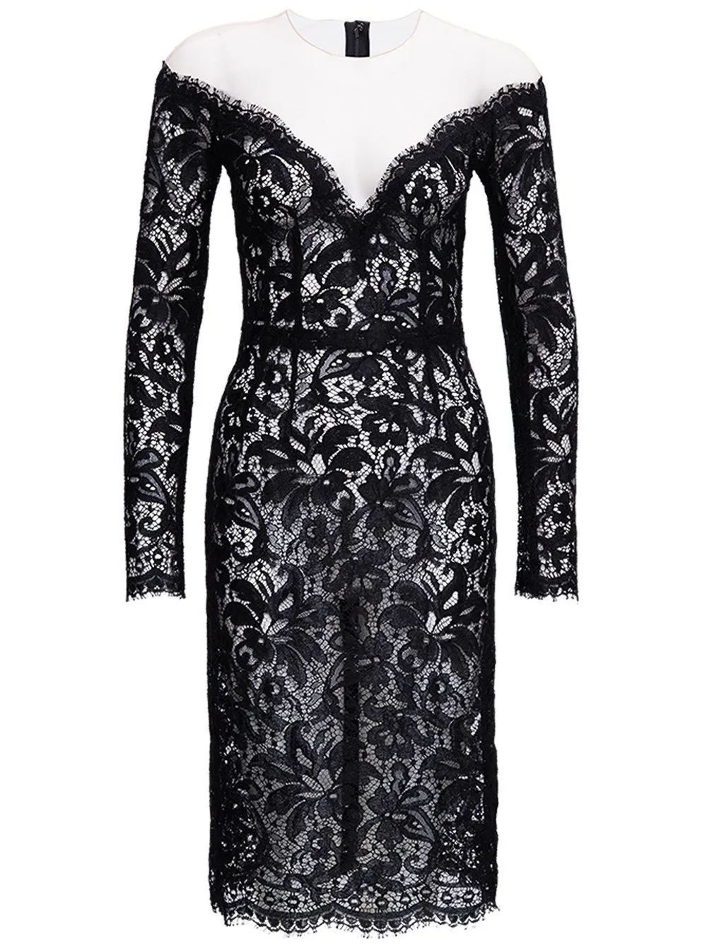 Floral Lace Long-Sleeve Dress