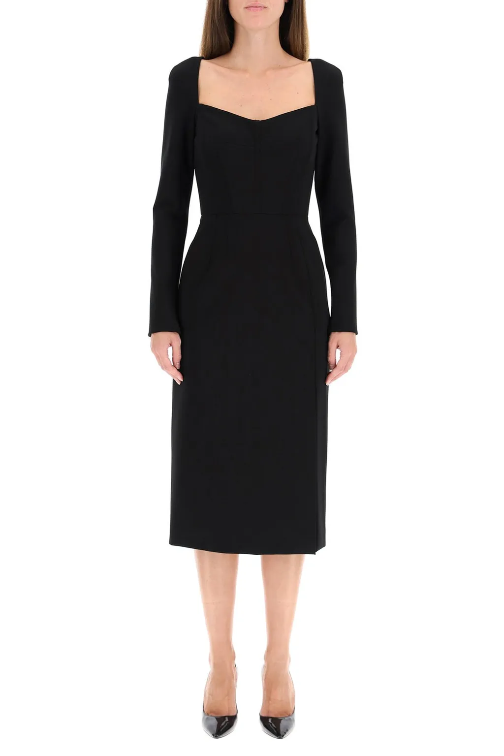 Fitted Long-Sleeve Dress